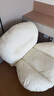 欧木希北欧风单人沙发椅旋转蛋壳椅子客厅家用懒人沙发看书轻奢休闲躺椅 咖棕色拼白色（公仔棉） 实拍图