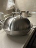 铿锵 双耳炒锅316不锈钢家用电磁炉燃气灶少油烟无涂层炒菜锅大号 316双耳圆底炒锅 32cm 实拍图