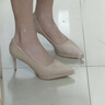 桂岐 法式高跟鞋女尖头细跟浅口8cm裸色漆皮防水台单鞋职业工作鞋 裸色8CM 36 实拍图