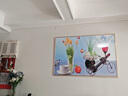 餐厅装饰画轻奢高级感挂画现代简约奶油风花瓶花卉饭厅厨房墙壁画 TL3036 50*35cm布纹理面铝合金边框 实拍图