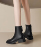 ZHR短靴女秋冬加绒保暖瘦瘦靴女时尚气质后拉链女靴 BL210A 黑色 39 实拍图