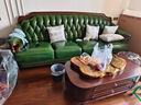 帕芭莎（PABUSIOR） 美式沙发客厅真皮沙发组合欧式实木牛皮沙发大户型别墅组合沙发 单人位+三人位 豪华版+国产牛皮+恒温海绵【耐用10年】 实拍图