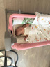 HAIZIJIA电动婴儿摇床婴儿床摇篮哄睡哄娃神器便携式可折叠可拼接宝宝摇床 粉色+床垫 实拍图