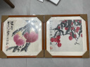 紫腾随轩新中式牡丹花开富贵装饰画客厅餐厅背景墙画卧室床头挂画壁画 图1 50*50cm红木色实木框 实拍图