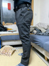 龙牙寒锋战术软壳长裤加强版男士秋冬通勤弹力户外防风寒保暖裤 极夜黑(直筒版) 170/92C(高170重161-180） 实拍图
