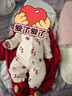 婧麒宝宝拜年服连体衣服冬装夹棉百日宴满月红色新生婴儿过年 平安喜乐满印【保暖款】 80cm 晒单实拍图