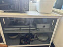 四季沐歌厨房置物架橱柜餐边收纳柜碗柜微波炉烤箱落地置物储物柜用具大全 【钢化玻璃+岩板】白3层100长 实拍图