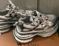 骆驼（CAMEL）银月户外复古老爹鞋厚底休闲鞋 L24A283742R 灰/枪/黑(加绒) 38 实拍图