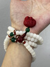 妍韵珠宝精品9x7mm缅料白玉菩提手串把件108颗菩提子男女士款手链大象吊坠 实拍图