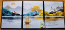 莫小邪北欧客厅装饰画三联沙发背景墙挂画现代简约大气餐厅壁画卧室墙画 福鹿到家 30*40cm 9mm布纹膜三联画黑边 实拍图