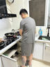 浪莎（LangSha）品牌【超薄冰丝凉感】夏季新款男家居服睡衣男士无痕t恤短袖套装 N88男套装 灰色 2XL 建议140-160斤 【24H速发】 实拍图