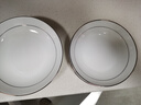 瓷秀源盘子菜盘家用骨瓷餐具组合陶瓷简约深盘饭盘套装金边碟子餐盘 饭盘4个装 8英寸 实拍图