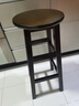 冬欧 实木高脚凳高凳子简约圆凳酒吧高脚凳家用凳吧台凳 加固款70厘米高【胡桃色】 实拍图