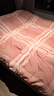 MUJI 柔软洗棉被套套装 枕套套装 床上用品三/四件套纯棉学生宿舍床单 粉色大格纹 双人用适用1.5米床 床笠款 被套200*230cm 实拍图