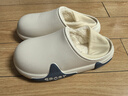 洁丽雅防水棉拖鞋男士秋冬季家居室内防滑防臭保暖踩屎感全包跟棉鞋女款 白蓝 44-45 【适合43-44码】 实拍图
