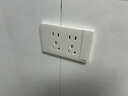 鸿雁118型开关插座面板4位多孔家用暗装墙壁10孔12孔15孔 Q118白色 十五孔 1只装 实拍图