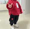 巴拉巴拉童装儿童棉服男童女童棉袄宝宝棉衣冬春摇粒绒毛绒外套百搭薄 酒红60904 100 实拍图