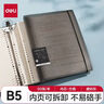 得力（deli）B5 /60张活页本笔记作业本方格内芯可拆卸学生加厚线圈本大容量错题本灰色 实拍图