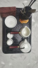 忆壶茶（YIHUTEA）茶盘托盘家用仿乌金石功夫茶具轻奢长方形蓄排水式可办公用泡茶台 【蓄排两用】千里江山茶盘-大号 实拍图