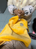 G.duck小黄鸭儿童保暖内衣套装男女宝宝加厚秋衣秋裤秋冬新款婴儿家居服 双面加绒-黄色 100 （建议身高85-95cm宝宝） 实拍图