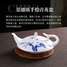 瓷都窑火景德镇白瓷手绘茶壶陶瓷家用单壶青花瓷功夫茶具普洱泡茶器礼赠 扁壶-深谷幽兰 实拍图