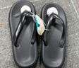果洛菲（GUOLUOFEI）人字拖男女夏季时尚潮流软底防滑情侣夹脚黑色凉拖外穿 岩灰37-38 实拍图