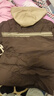 艾莱依羽绒服女假两件短款连帽宽松时尚保暖棒球服外套 蜜茶棕165 实拍图