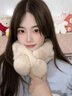 槿城真毛獭兔毛围巾女冬季保暖百搭可爱交叉皮草围脖濑兔毛绒加厚TT02 双球米白色 实拍图