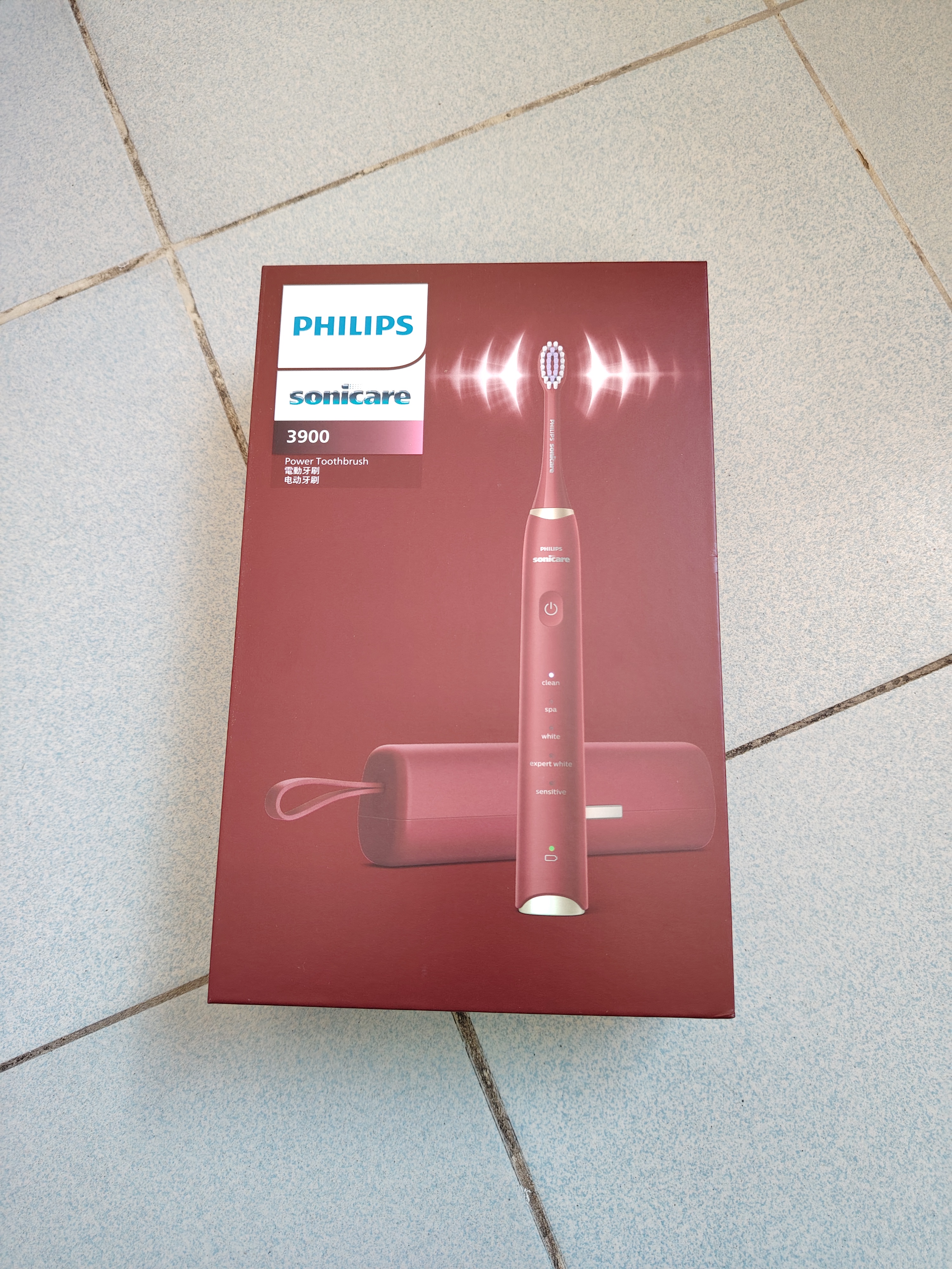 飞利浦（PHILIPS）电动牙刷S系列水疗刷HX2491声波震动清洁亮白护龈5种模式HX6730升级款高端送礼父亲节礼物 HX2491/02红色+2支原装刷头 实拍图