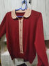 雪夕（XUEXI）妈妈装春装衣服红色针织小衫毛衣本命年中老年女装时尚春秋衬衫 实拍图