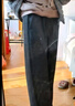 红袖肌理感气质休闲裤秋冬季新款女装今年流行的宽松垂感显瘦阔腿长裤 灰060（M码L码XL码预售11.12） L 实拍图