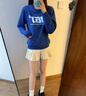 361°儿童卫衣25秋冬男女童3-14岁加绒保暖套头卫衣 蓝160 实拍图