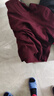 恒源祥纯色羊毛绒衫羊毛衫男加厚半高领毛衣中年男士针织打底保暖衣服 100%不起球高档酒红 半高 领 4XL 190码(适合200-220斤) 实拍图