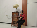 圣利纳（SHENGLINA）美式实木留声机仿古音响欧式客厅复古黑胶唱片机老式古典电唱机 【樱桃色】 实拍图