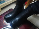 意尔康女靴羊皮粗跟气质通勤及踝靴加绒保暖短靴女 14734W 黑色   38 实拍图