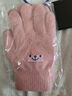 手套女学生冬季韩版可爱加绒加厚保暖骑车五指防寒保暖棉手套 粉色【升级双层加厚可触屏】 实拍图