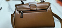 喵小姐轻奢高端品牌女士斜挎单肩包包女包新款复古百搭大容量邮差小方包 棕色(复古简约高级感） 实拍图