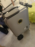 Airwheel爱尔威电动行李箱智能拉杆箱可骑行载人登机箱代步20英寸旅行箱 青春版-银 实拍图
