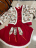 贝婴初（BEIYINGCHU）汉服女童新年衣服儿童中国风马年唐装过年宝宝拜年服2026年新款 上袄+裙子+头饰 130 （建议身高115-125） 实拍图