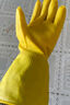 巧姨橡胶手套劳保工作耐磨耐用胶皮防水洗衣服洗碗女厨房家用 乳白色加厚3双装 M(中码) 实拍图