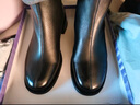 金利来（Goldlion）女鞋瘦瘦靴女加绒保暖秋冬显瘦通勤短靴粗跟时装靴 黑色加绒35 实拍图