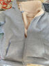 JEANSWEST CLUB真维斯外套女羊羔绒连帽卫衣加绒加厚保暖开衫2024冬季棉服上衣 实拍图