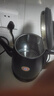 金灶（KAMJOVE）电水壶1.7L 大容量304不锈钢 电热水壶烧水壶家用简约黑色 1.7L 实拍图