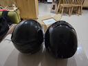 GSB摩托车头盔3C认证半盔男女用冬季保暖通勤踏板电动车头盔G268A 闪光黑配透明镜片+顺丰快递 XL（59-60头围） 实拍图