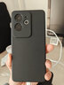 毕亚兹适用realme 真我gt6 手机壳 realme 真我GT6 保护套 全包防摔超轻薄液态磨砂亲肤软壳 JK704黑 实拍图