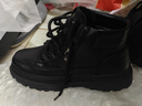 意尔康男鞋休闲板鞋秋冬加绒保暖工装马丁靴复古高帮软面鞋子男 黑色 41 实拍图