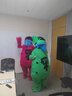 威柯青蛙人偶服装青蛙套装卡通玩偶服装儿童成人蛤蟆充气cos头套网红 升级双风机-绿色-170-185 实拍图