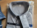 杉杉【DP免烫】长袖衬衫男士蓝色秋季商务休闲纯棉衬衣 灰色 41  实拍图