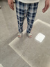 顶瓜瓜100%纯棉睡裤男薄款中老年棉质格子家居裤可外出睡衣 宝蓝方格  男 新疆纯棉 薄 XL 实拍图