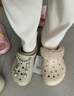 CROCS卡骆驰贝雅暖绒洞洞鞋女暖棉男棉鞋外穿拖鞋|206633 冬日白-11S (建议买大一码) 36 /37(220mm) 实拍图